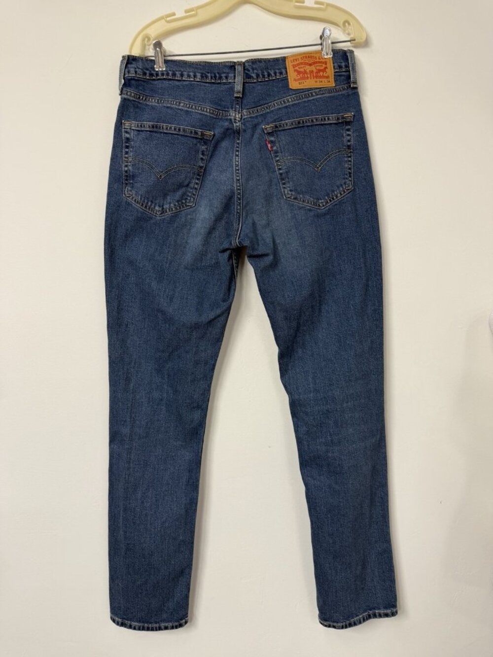 Levis 511 Jeans 34x34 fits 34x33) Men’s Blue Denim Slim Fit Straight Medium Wash - Picture 6 of 6